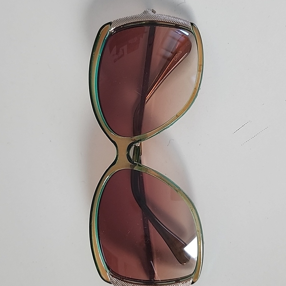 Womens Franco Sarto Vintage Sunglasses, Brown to Green Ombre